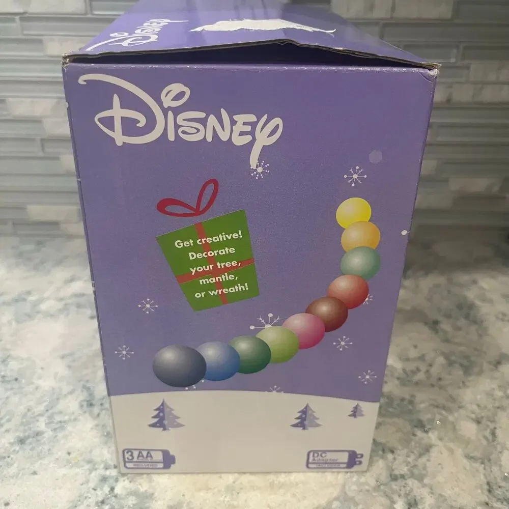 Vintage 2004 Disney Pooh & Pals Color Changing Light Set Christmas Ornaments NIB